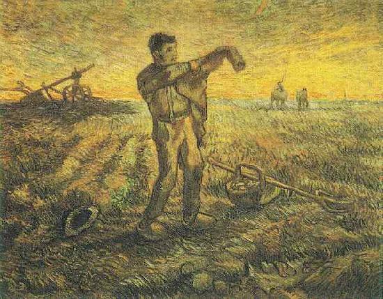 The End of the Day, Vincent Van Gogh